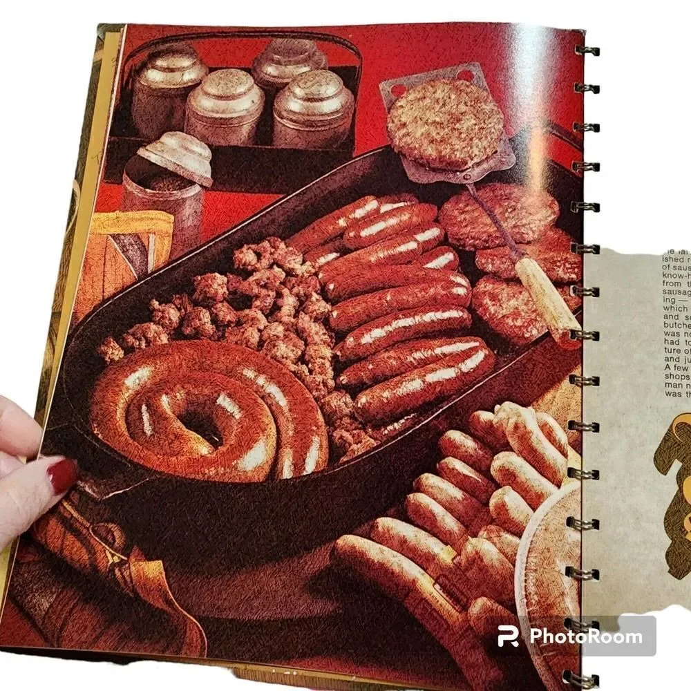 Vintage 1973 All About Sausage Cookbook by Oscar Mayer Hardcover Spiral